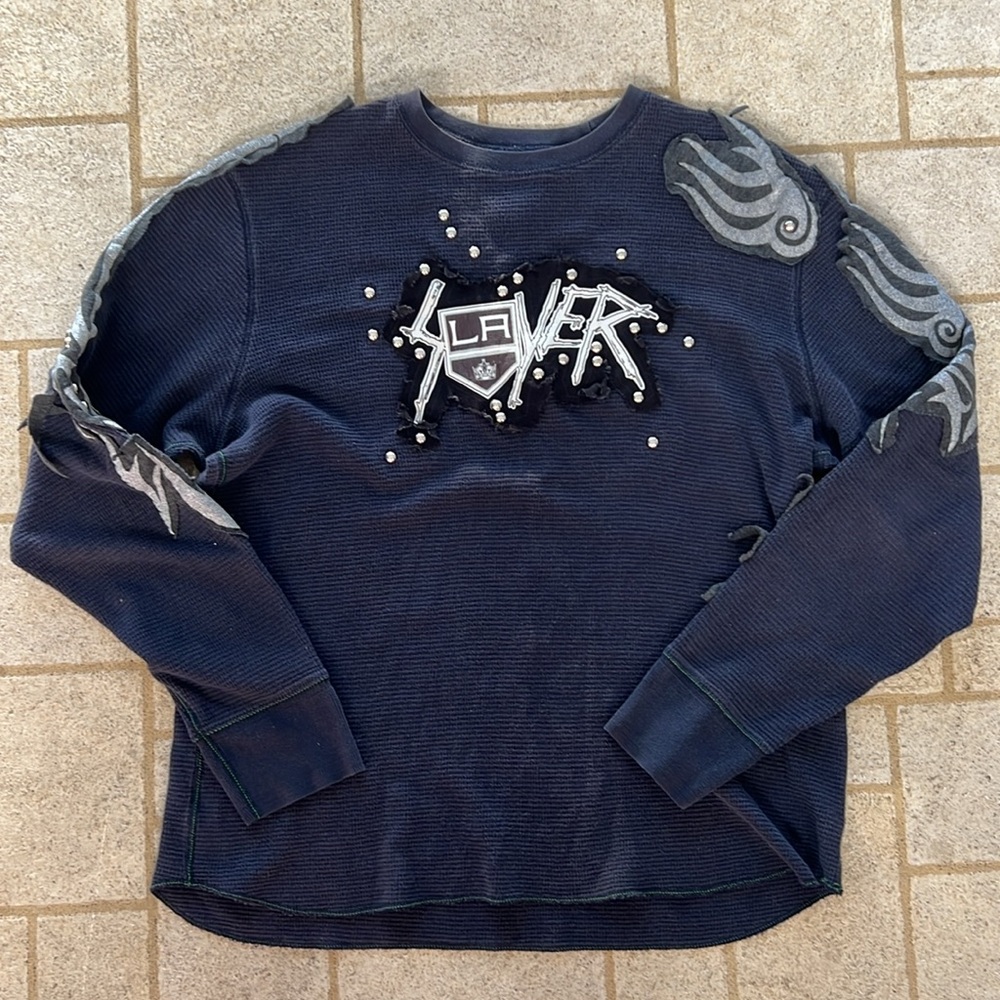 LA Kings X Slayer GAP Thermal Shirt Men XL EUC - Picture 2 of 12